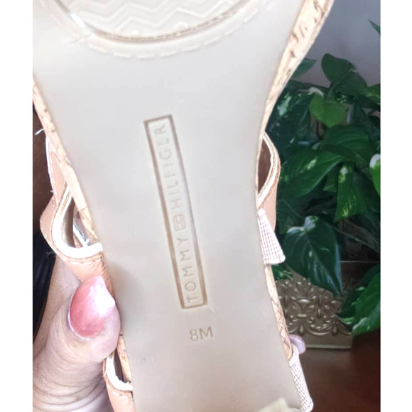 TOMMY HILFIGER - Tan and White Heeled Mules - 8M - Picture 7 of 7